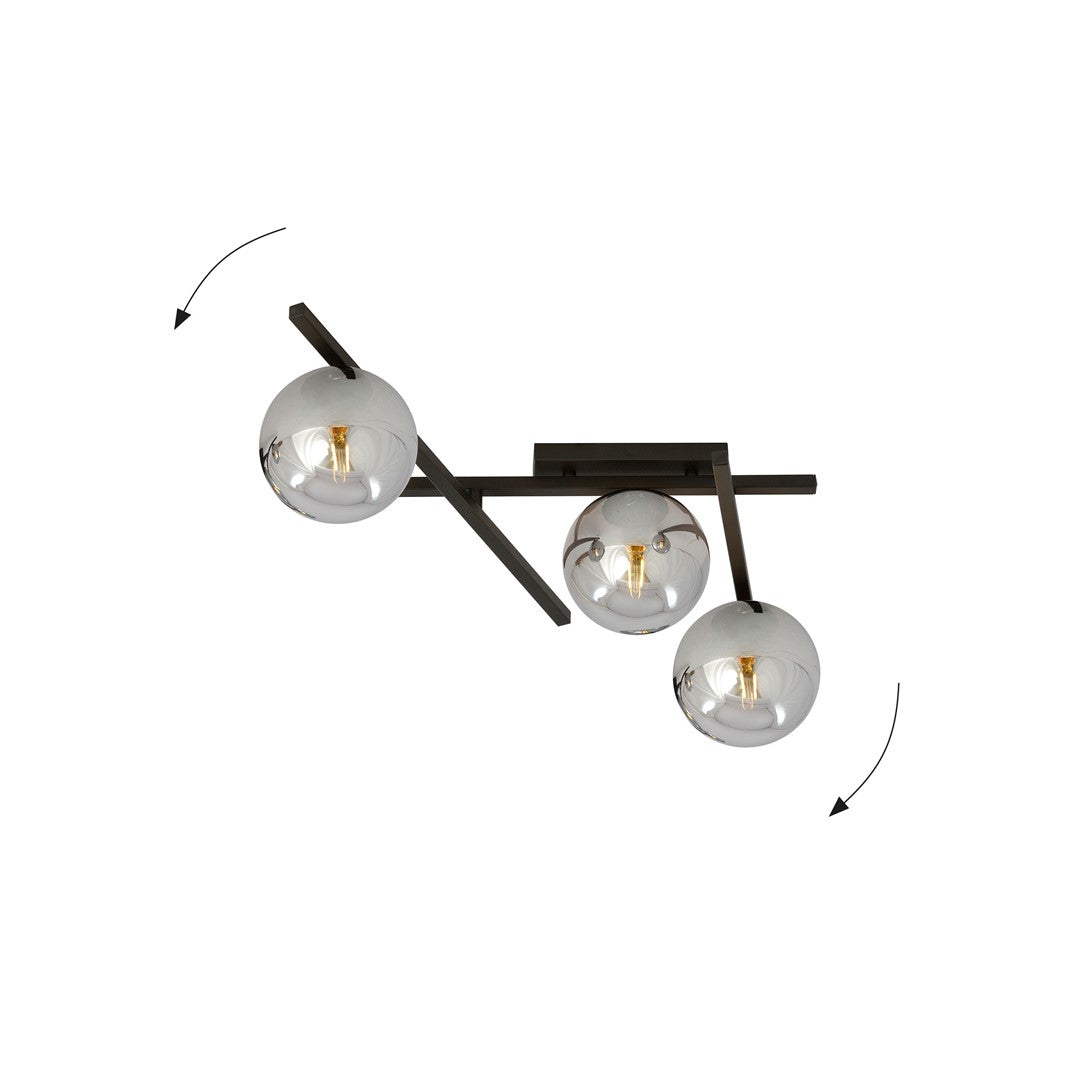 Loftlampe SMART 3 - Sort / Grafit - Nordic Unique