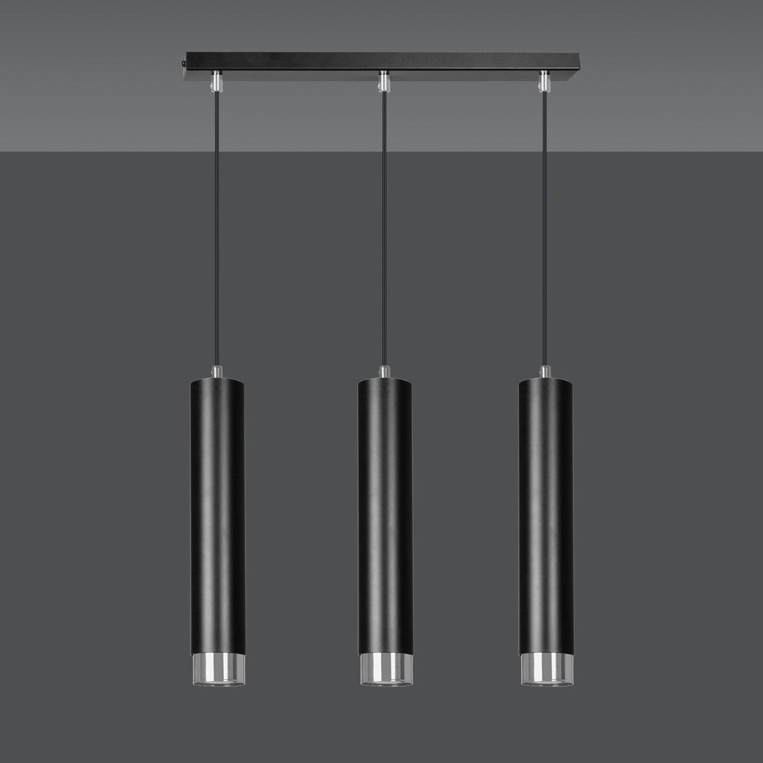 Loftlampe KIBO 3 - Sort / Krom - Nordic Unique