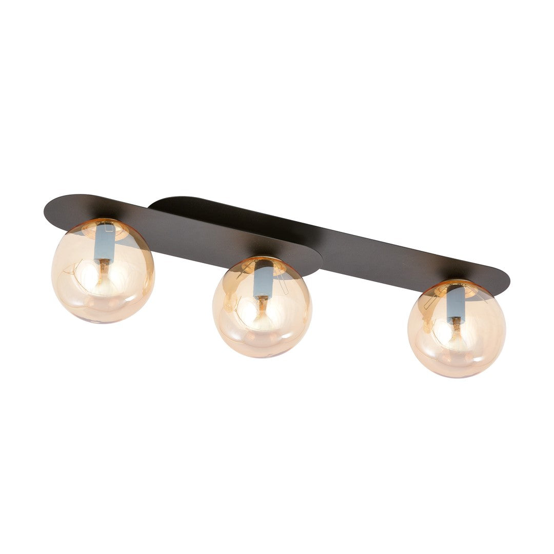 Loftlampe PLAZA 3 - Sort / Rav - Nordic Unique