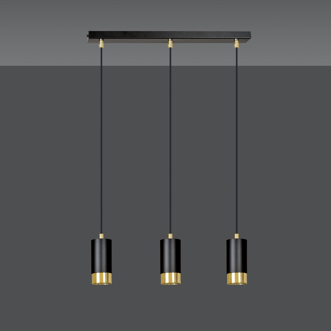 Loftlampe FUMIKO 3 - Sort / Guld - Nordic Unique