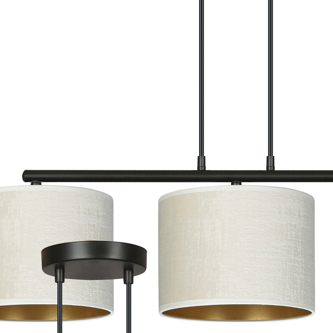 Loftlampe HILDE 3 - Sort / Hvid / Guld - Nordic Unique