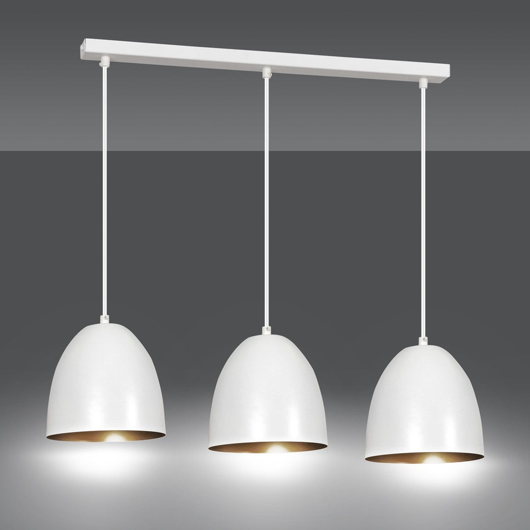 Loftlampe LENOX 3 - Hvid / Guld - Nordic Unique