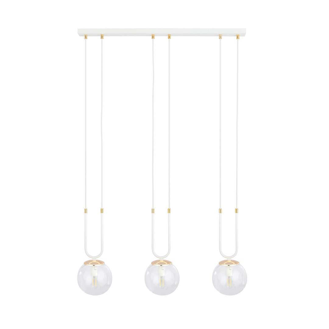Loftlampe GLAM 3 - Hvid / Guld - Nordic Unique