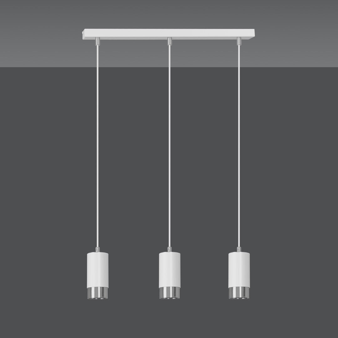 Loftlampe FUMIKO 3 - Hvid / Krom - Nordic Unique