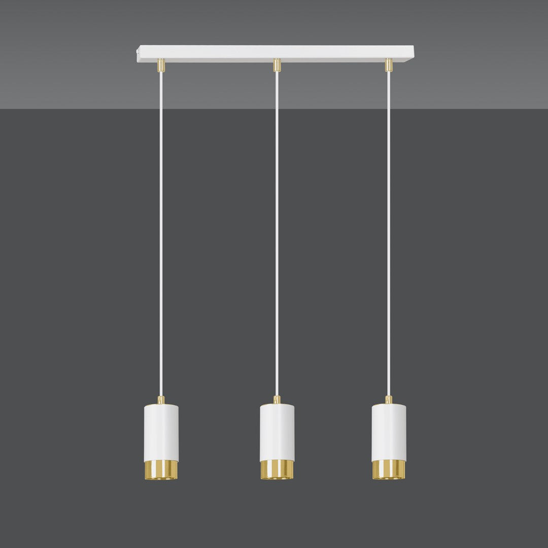 Loftlampe FUMIKO 3 - Hvid / Guld - Nordic Unique