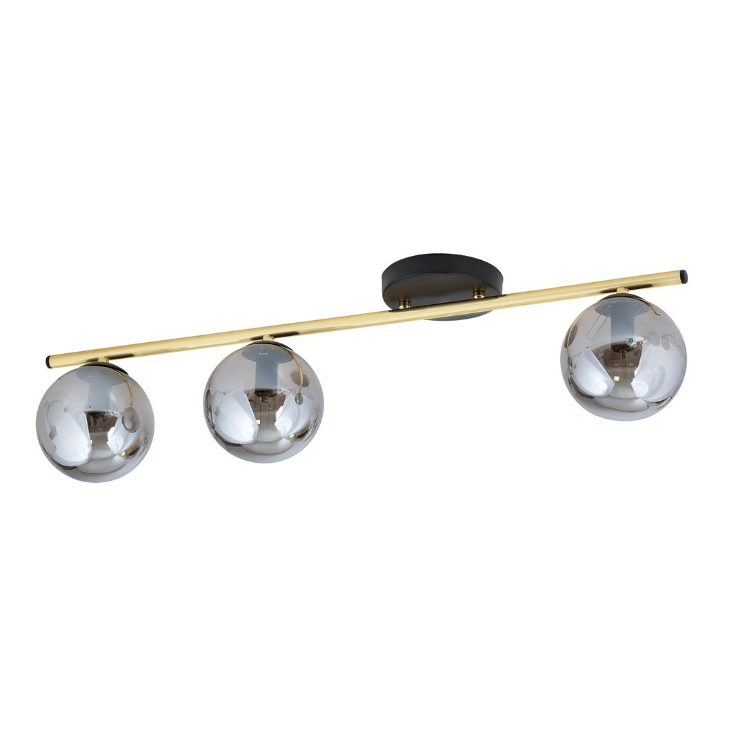 Loftlampe MONZA 3 - Sort / Grafit / Guld - Nordic Unique