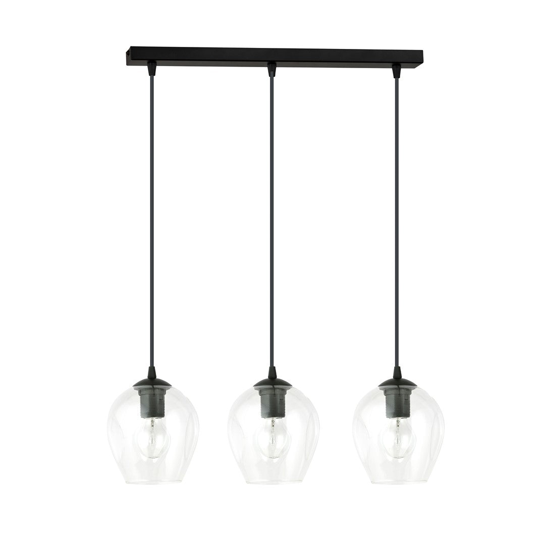 Loftlampe ISTAR 3 Gennemsigtig - Sort - Nordic Unique