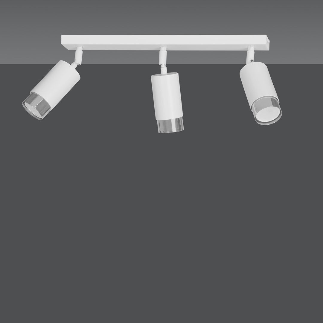 Loftlampe HIRO 3 - Hvid / Krom - Nordic Unique