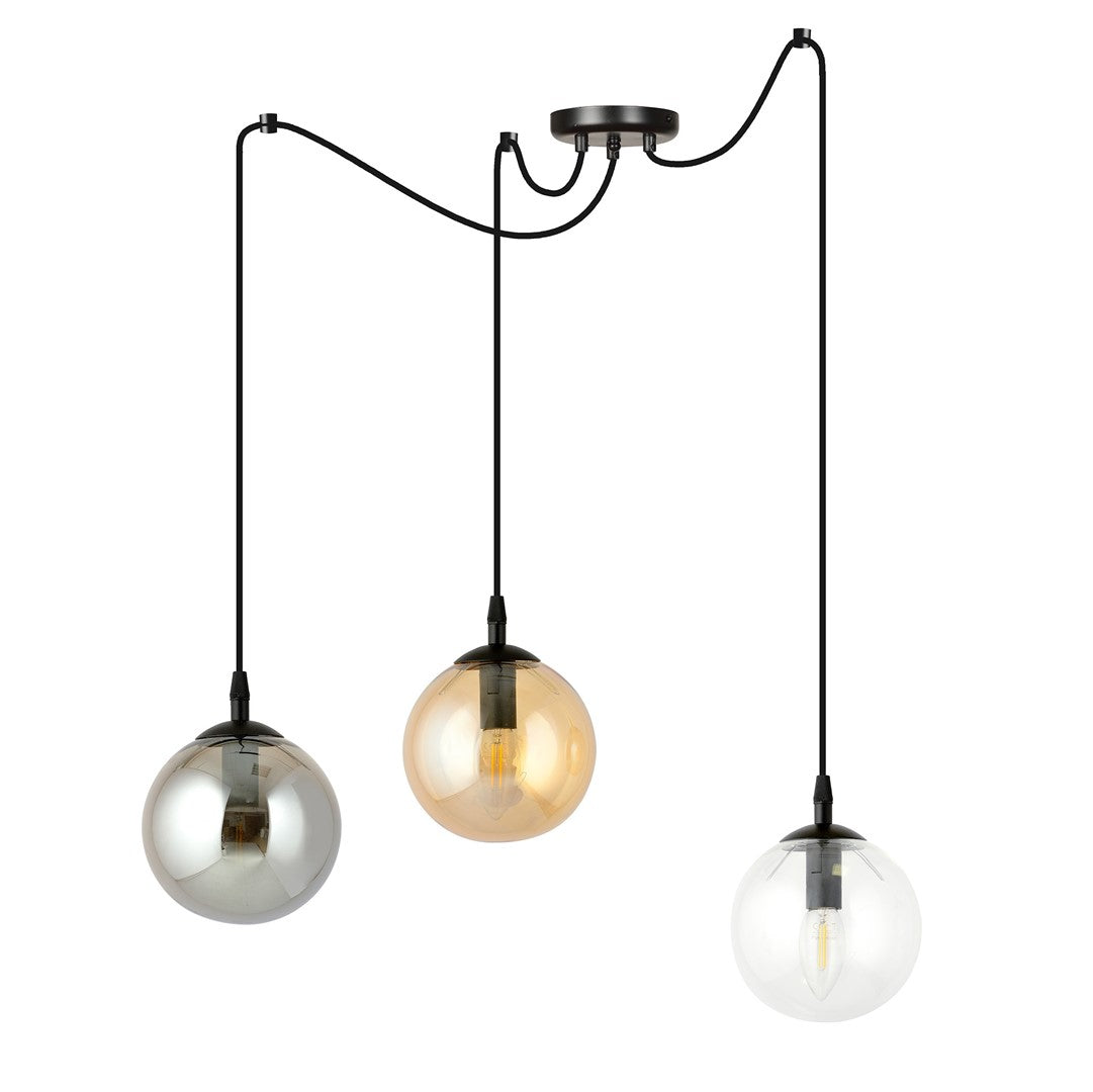 Loftlampe GIGI 3 - Sort / Grafit / Rav - Nordic Unique
