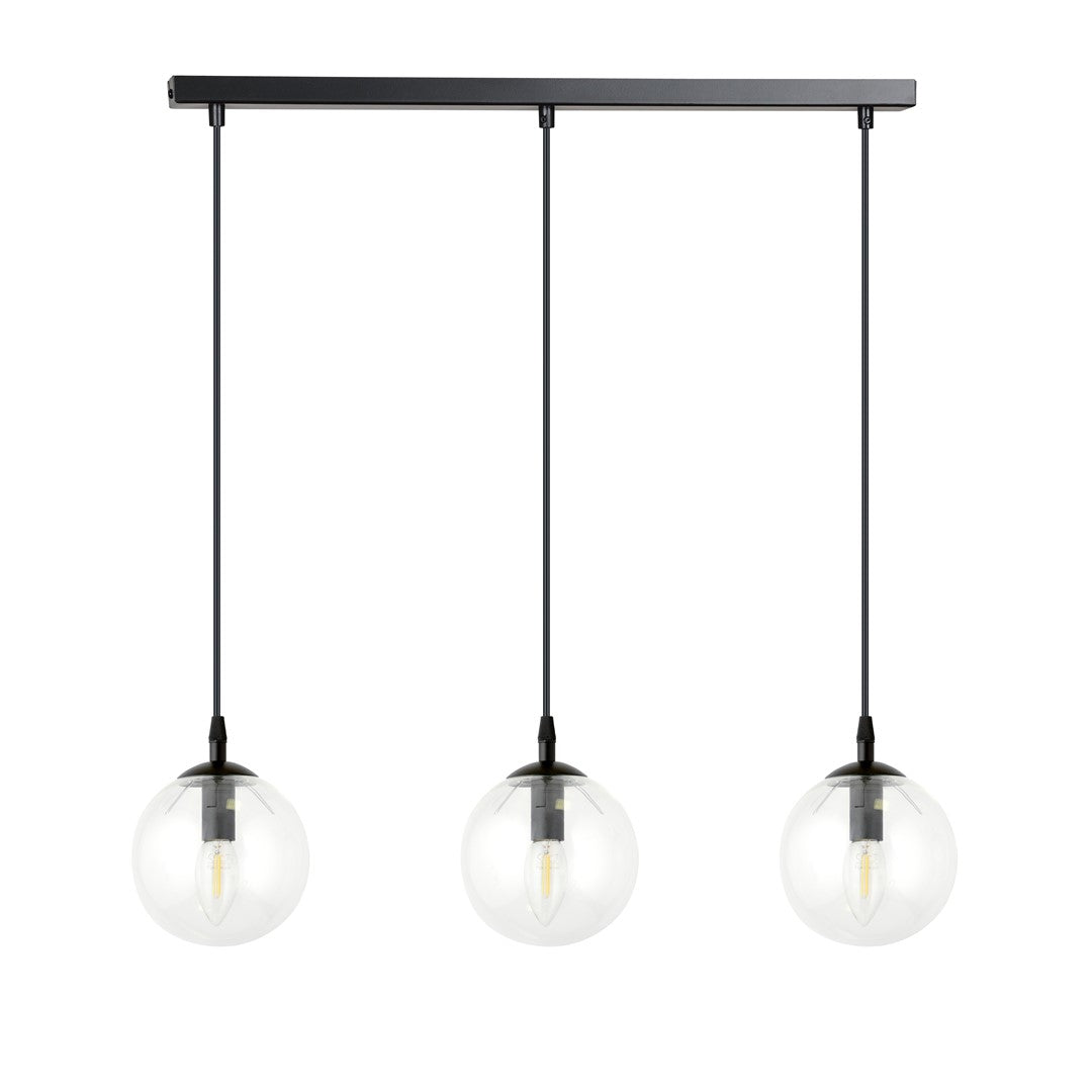 Loftlampe COSMO 3 Gennemsigtig - Sort - Nordic Unique