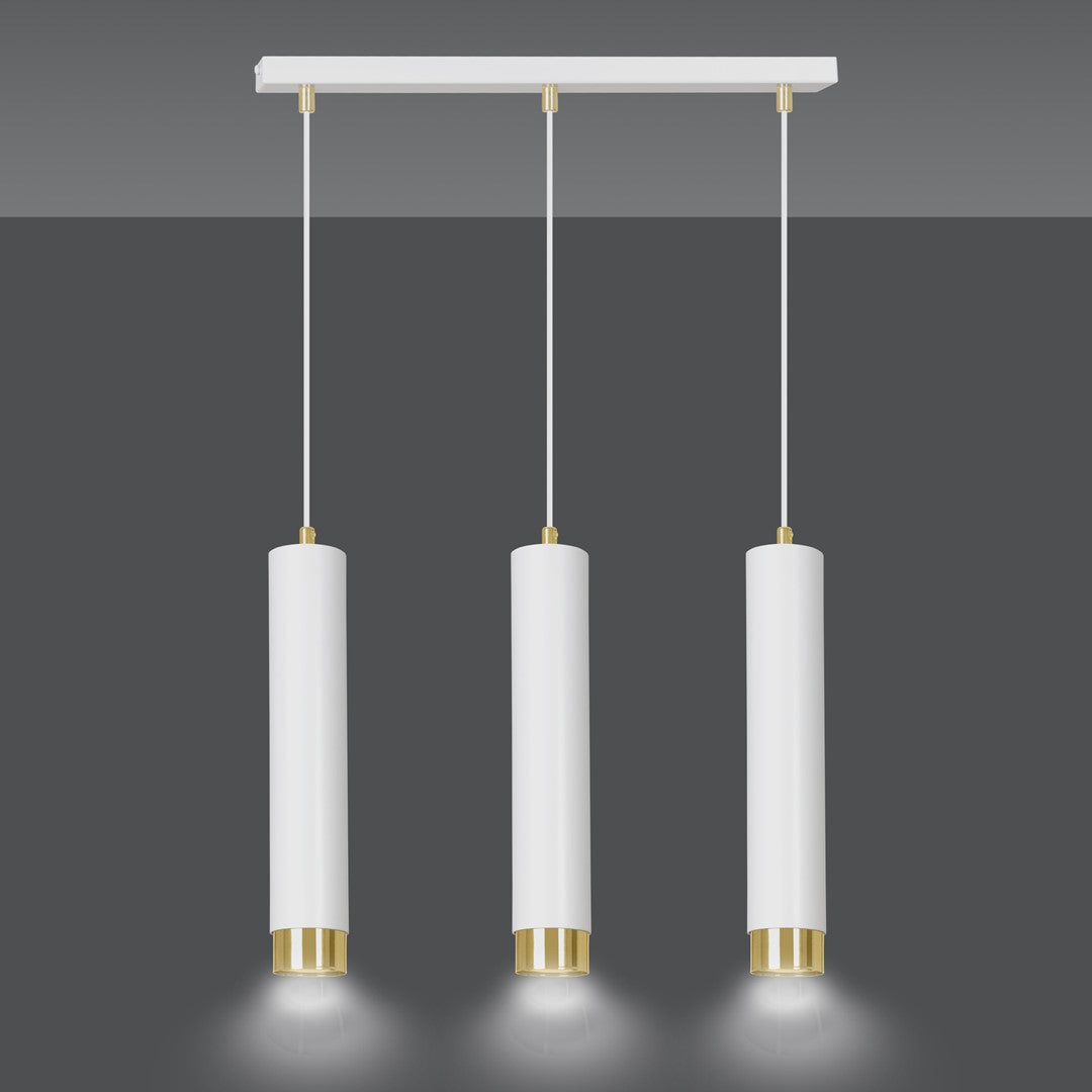 Loftlampe KIBO 3 - Hvid / Guld - Nordic Unique