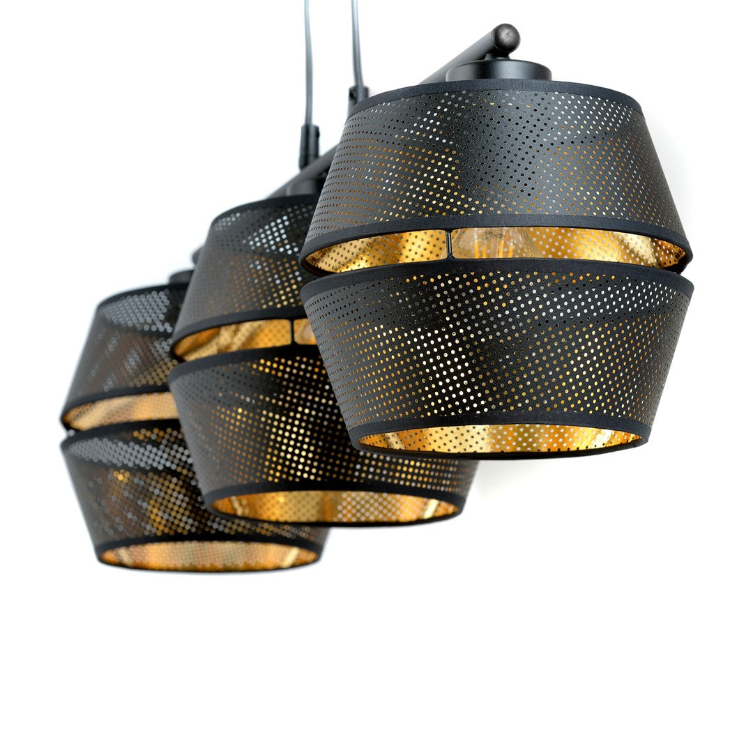 Loftlampe MALIA 3 - Sort / Guld - Nordic Unique