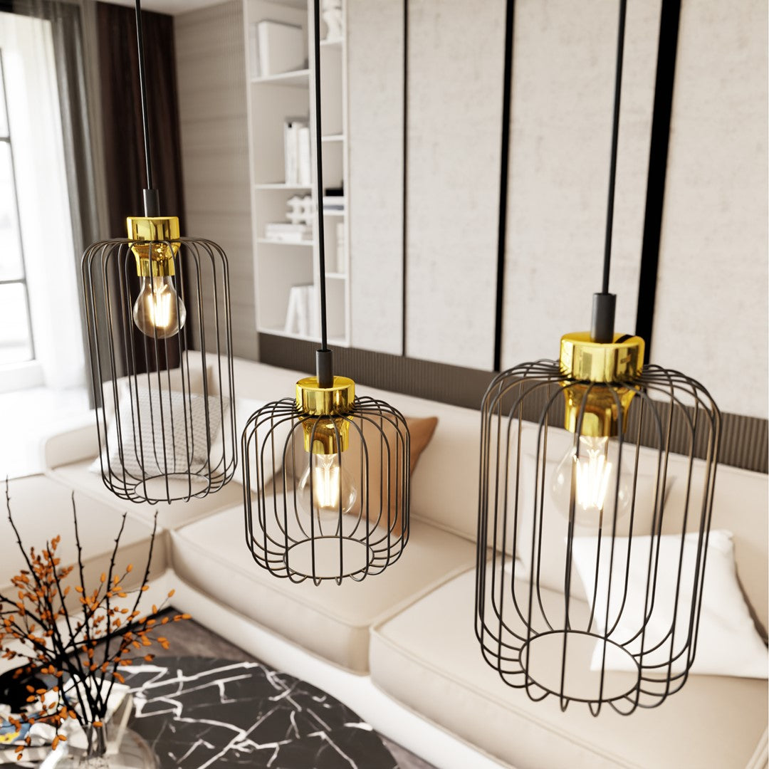 Loftlampe VANDER 3 - Sort / Guld - Nordic Unique