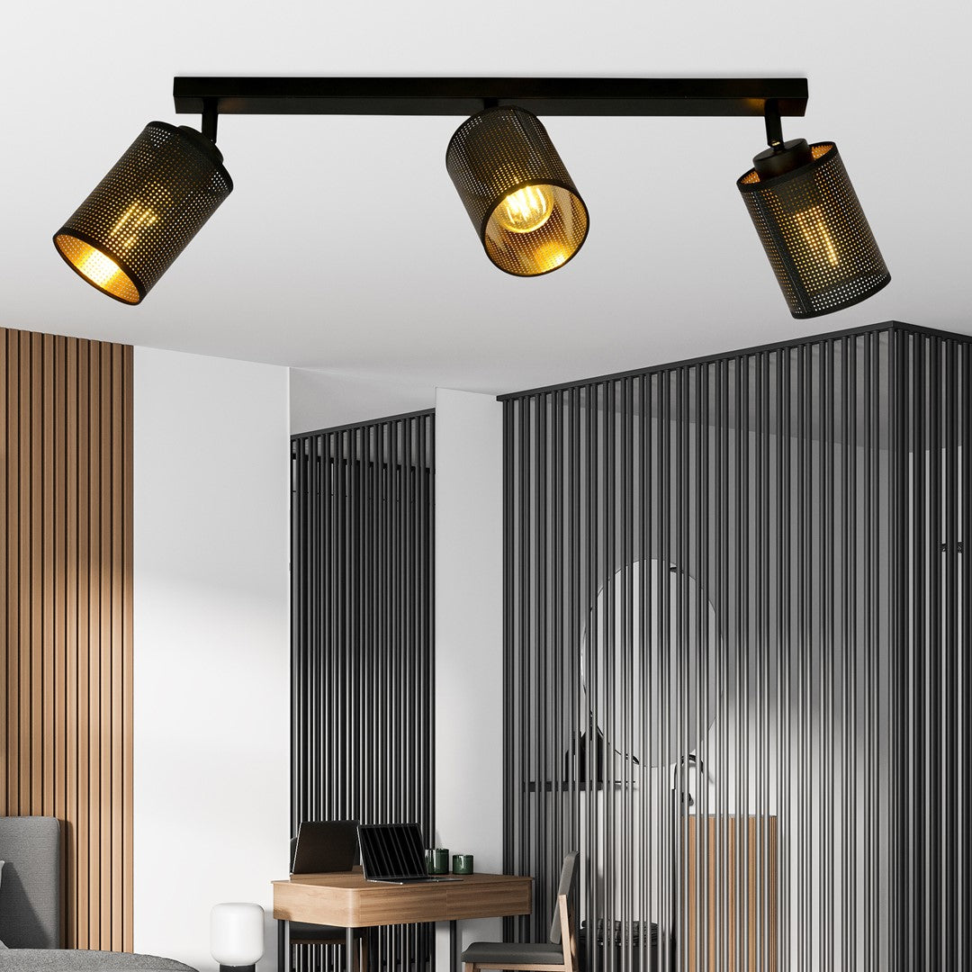 Loftlampe BRONX 3 - Sort - Nordic Unique