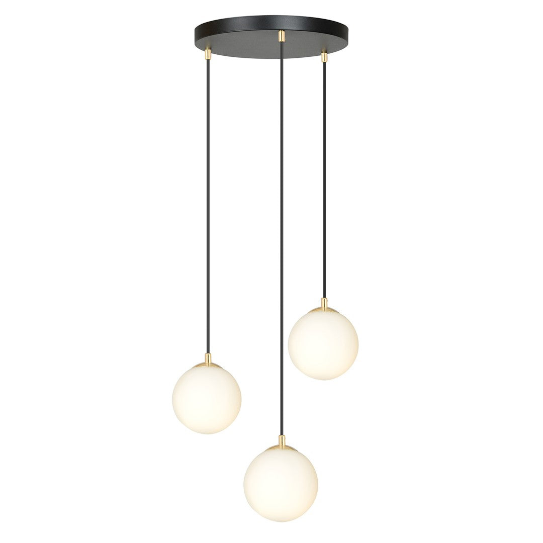 Loftlampe ROYAL 3 - Sort / Guld - Nordic Unique