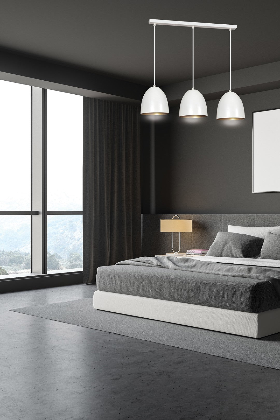 Loftlampe LENOX 3 - Hvid / Guld - Nordic Unique