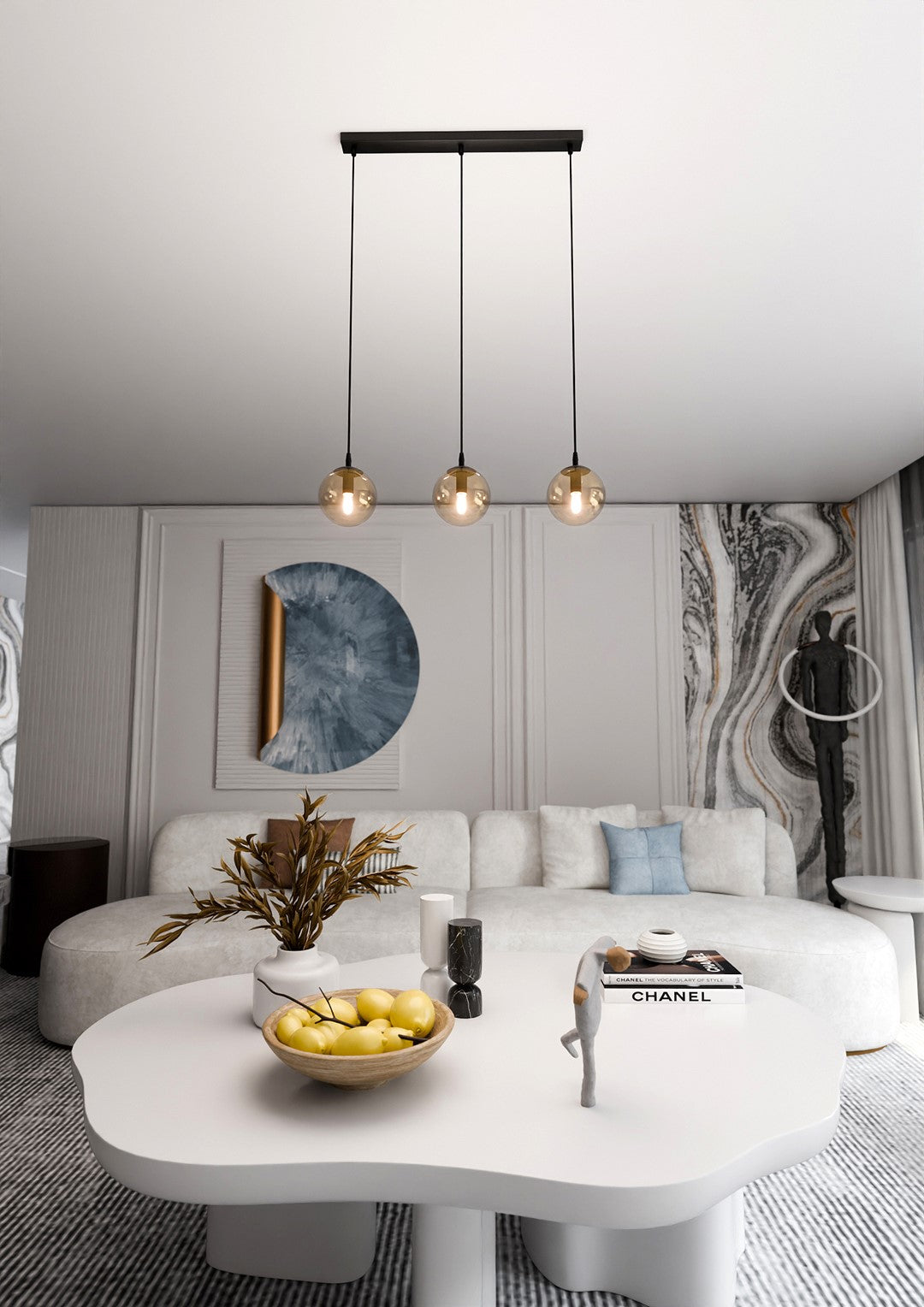 Loftlampe COSMO 3 - Sort / Rav - Nordic Unique