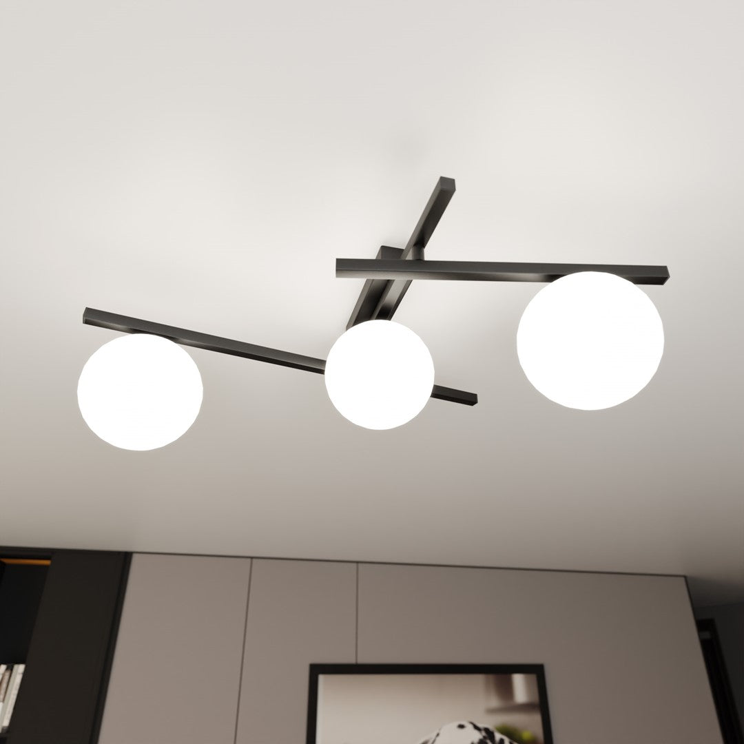 Loftlampe SMART 3 - Sort / Hvid - Nordic Unique