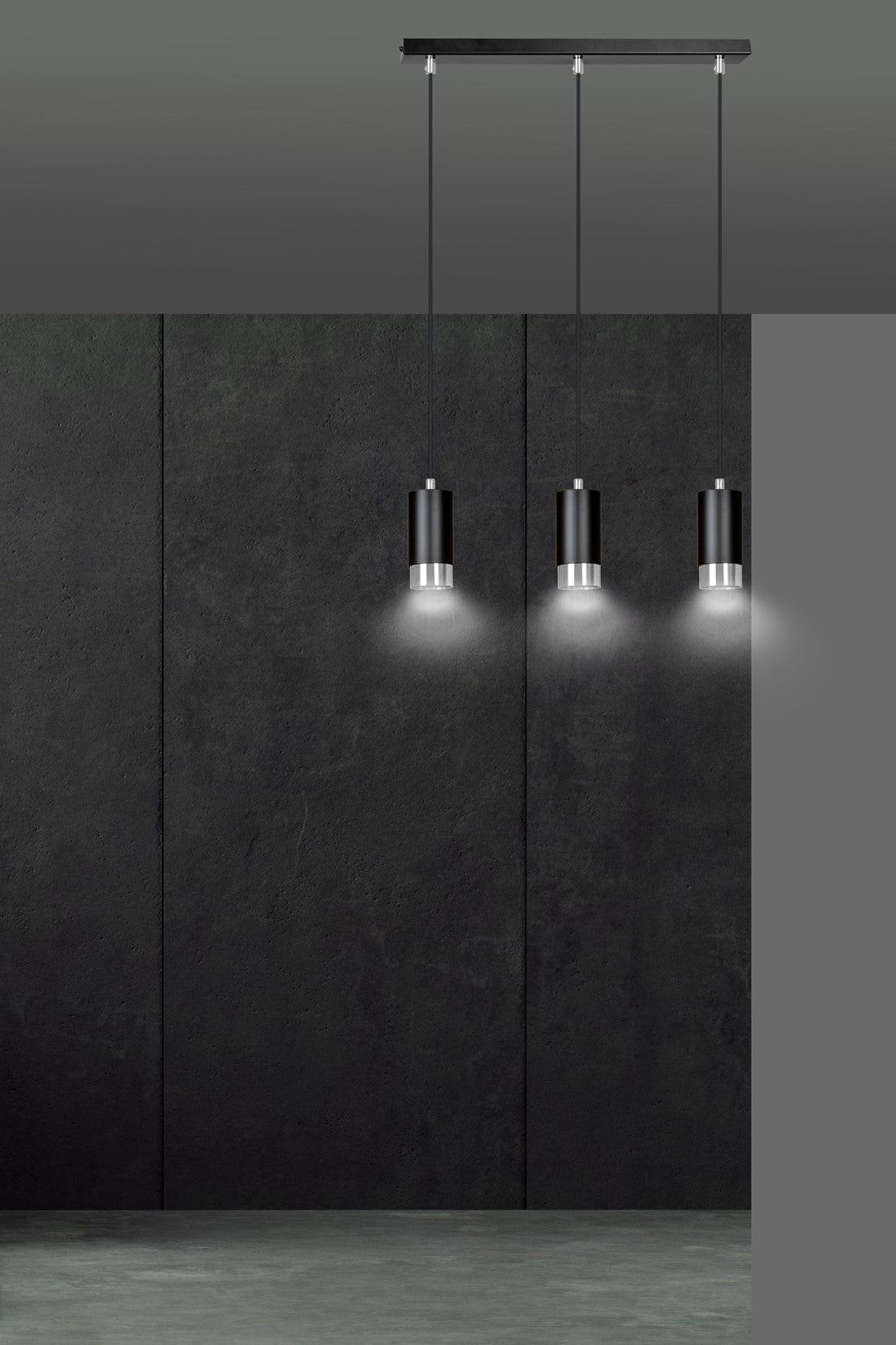 Loftlampe FUMIKO 3 - Sort / Krom - Nordic Unique