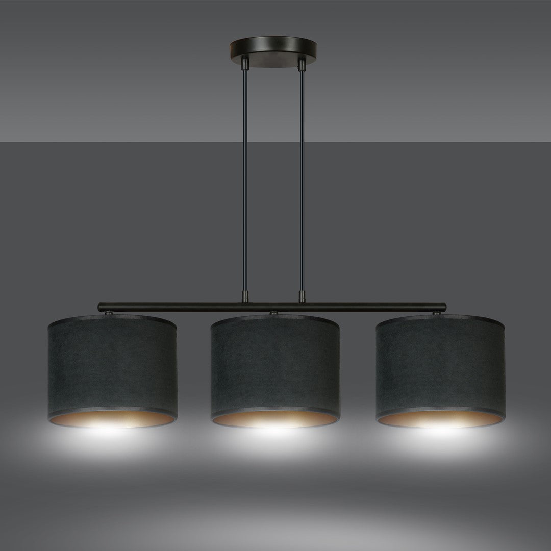 Loftlampe HILDE 3 - Sort / Guld - Nordic Unique