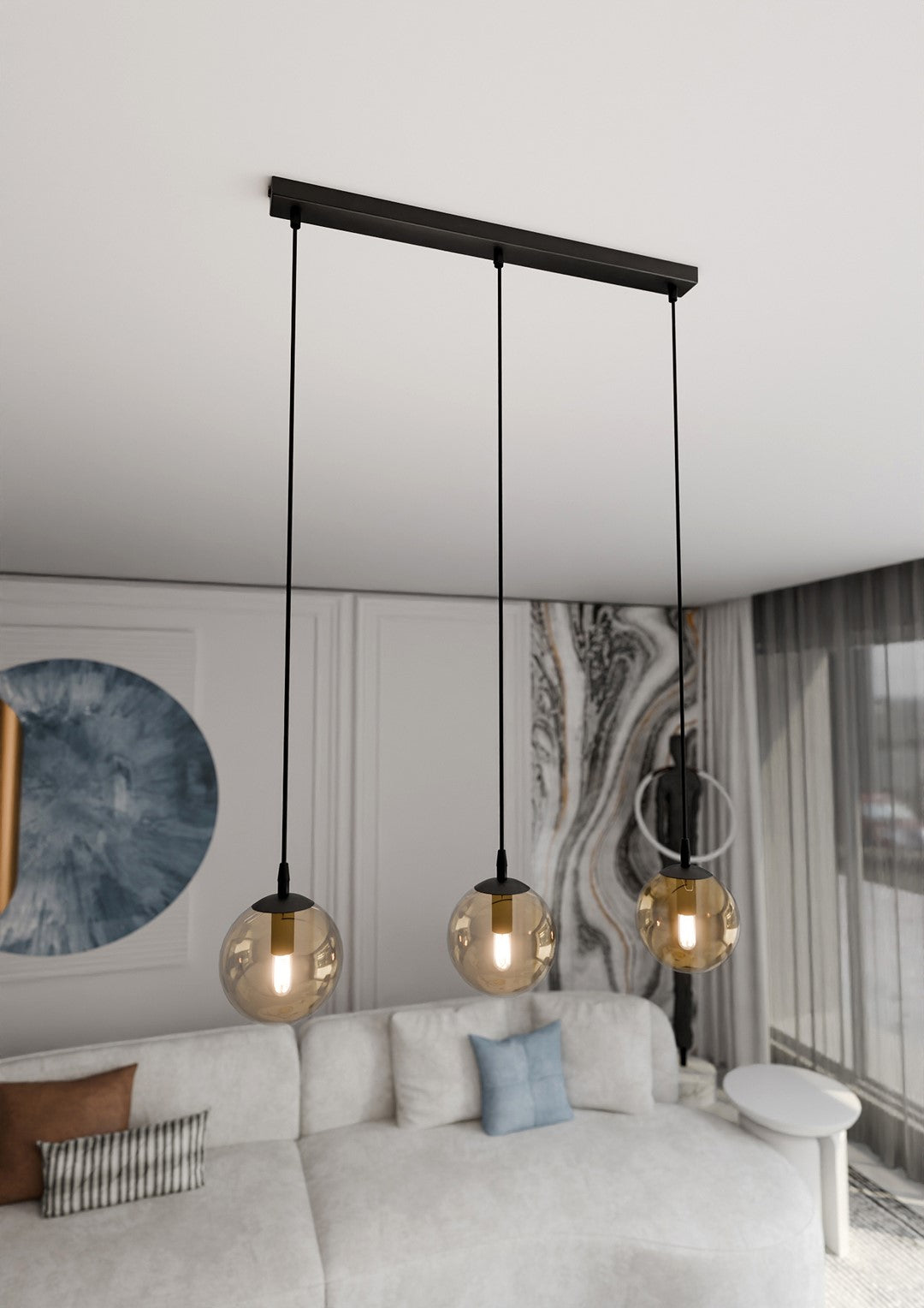 Loftlampe COSMO 3 - Sort / Rav - Nordic Unique