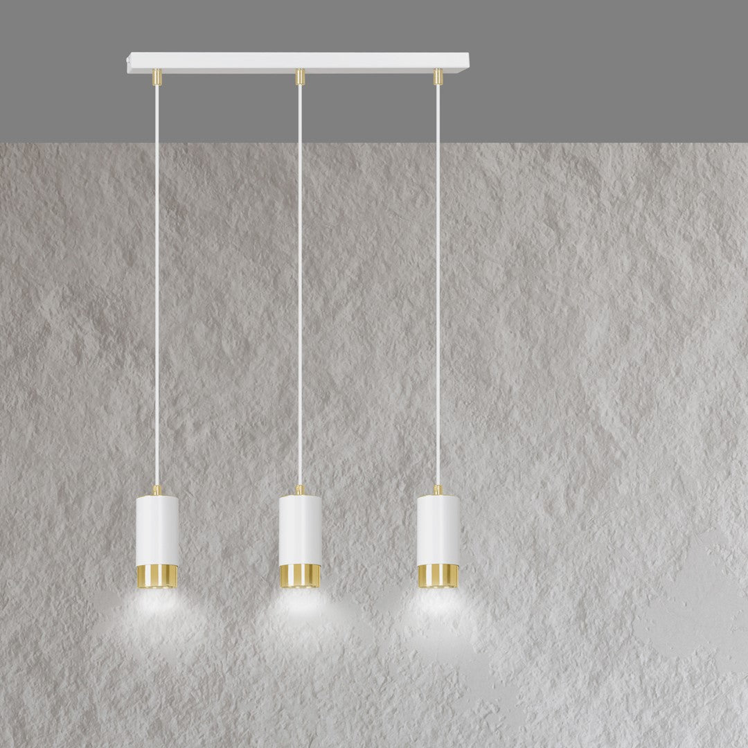 Loftlampe FUMIKO 3 - Hvid / Guld - Nordic Unique