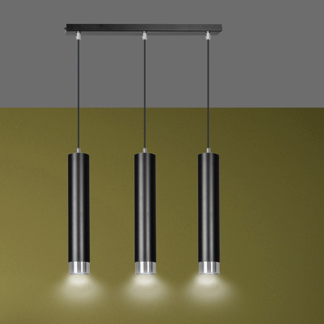 Loftlampe KIBO 3 - Sort / Krom - Nordic Unique