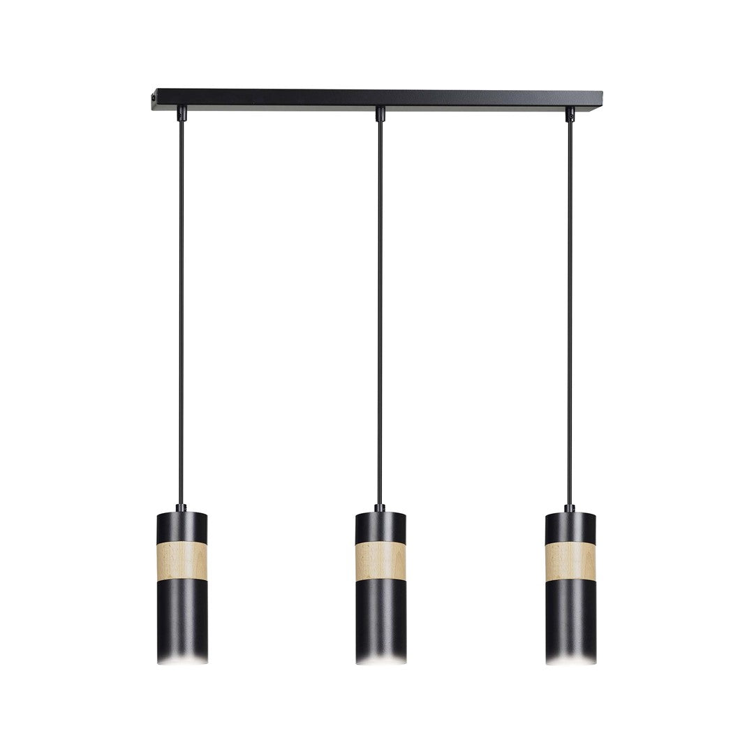 Loftlampe AKARI 3 - Sort / Træ - Nordic Unique