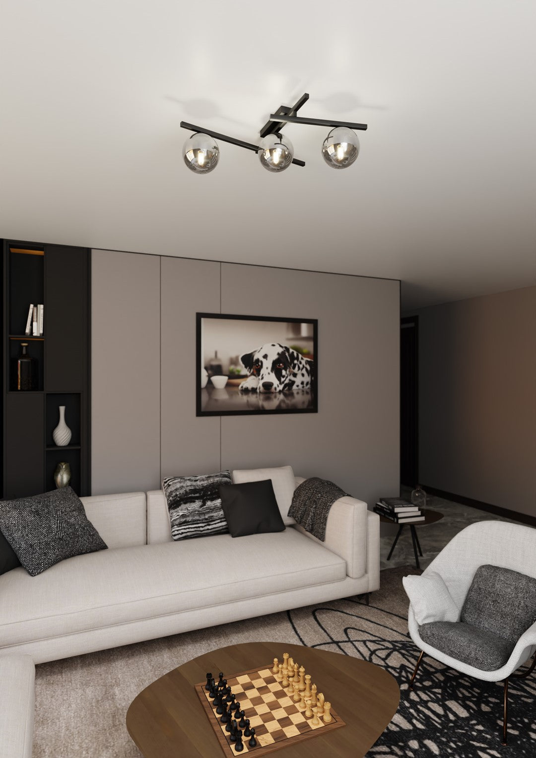 Loftlampe SMART 3 - Sort / Grafit - Nordic Unique