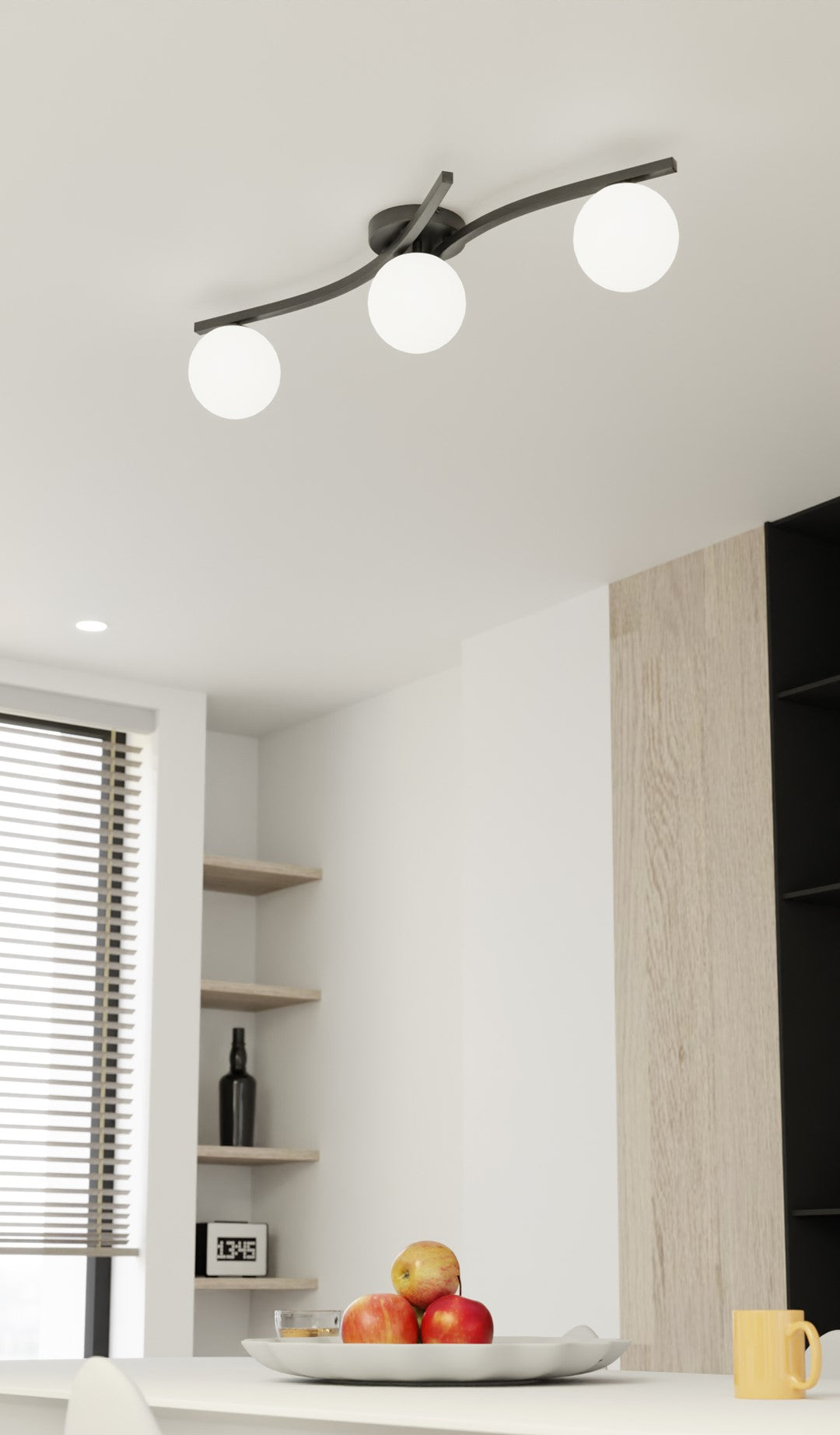 Loftlampe OPUS 3 - Sort / Hvid - Nordic Unique