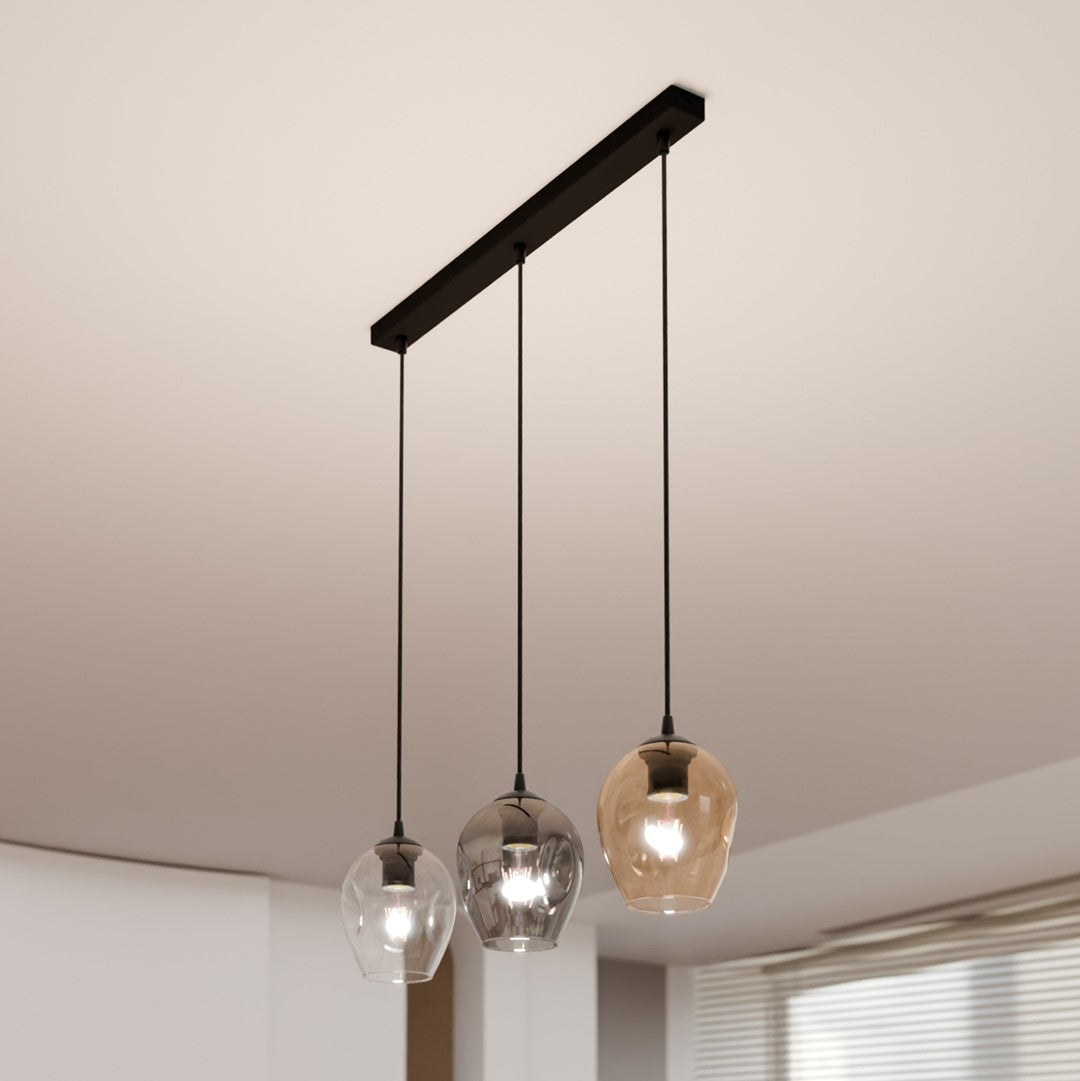 Loftlampe ISTAR 3 - Sort / Rav / Grafit - Nordic Unique