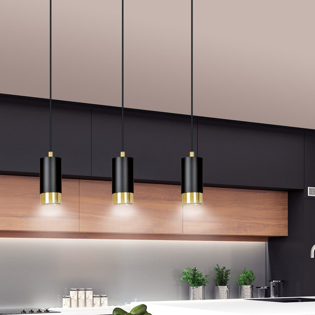 Loftlampe FUMIKO 3 - Sort / Guld - Nordic Unique