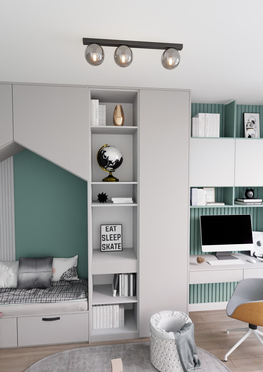 Loftlampe FIT 3 - Sort / Grafit - Nordic Unique