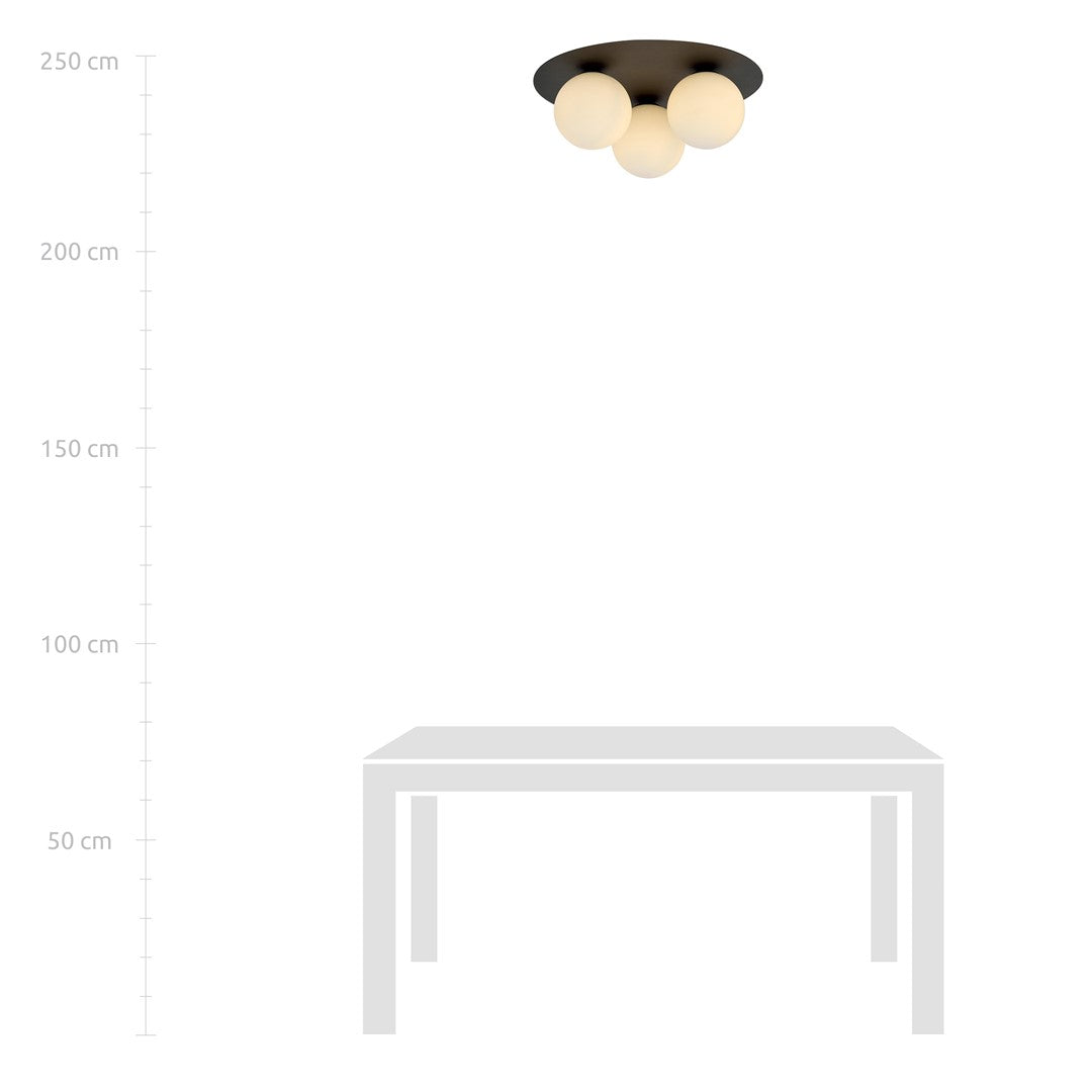Loftlampe SOLAR 3 - Sort / Opal - Nordic Unique