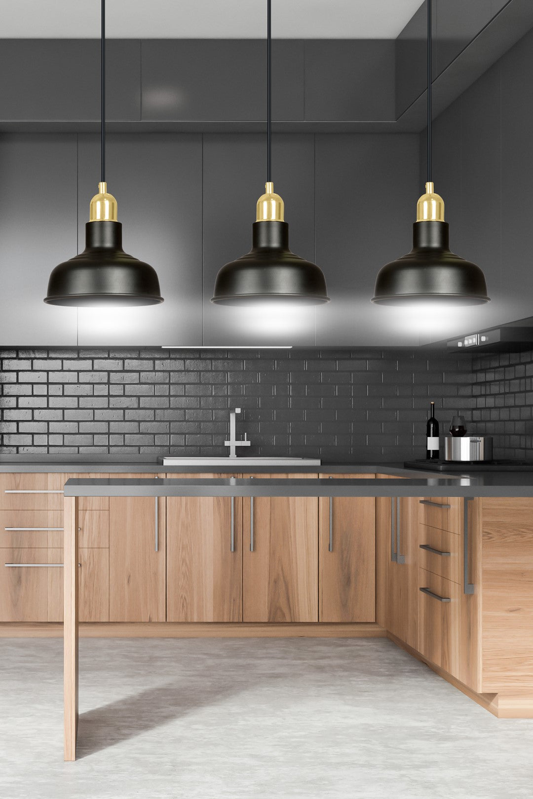 Loftlampe IBOR 3 - Sort / Guld - Nordic Unique