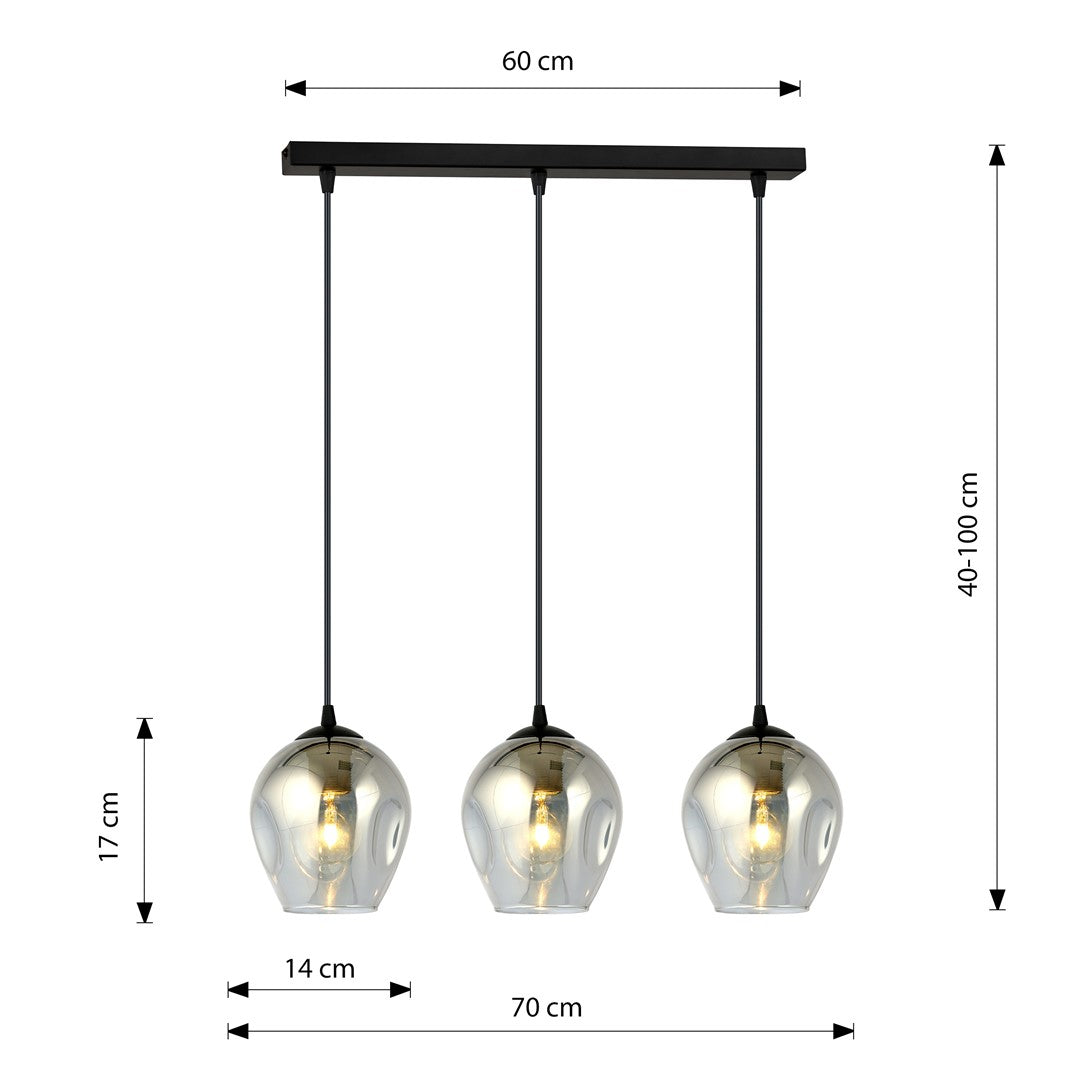 Loftlampe ISTAR 3 - Sort / Grafit - Nordic Unique