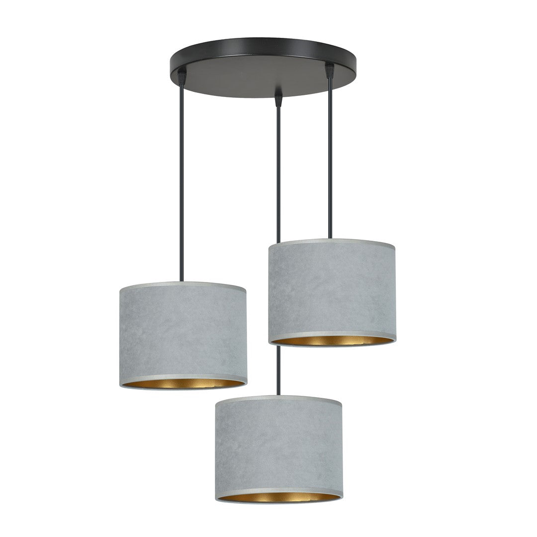 Loftlampe HILDE 3 BL Premium - Sort / Grå / Guld - Nordic Unique