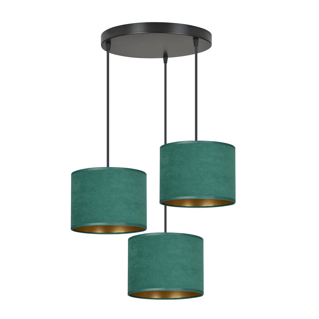 Loftlampe HILDE 3 BL Premium - Grøn / Guld / Sort - Nordic Unique