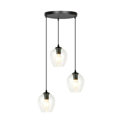 Loftlampe ISTAR 3 Premium Gennemsigtig - Sort - Nordic Unique