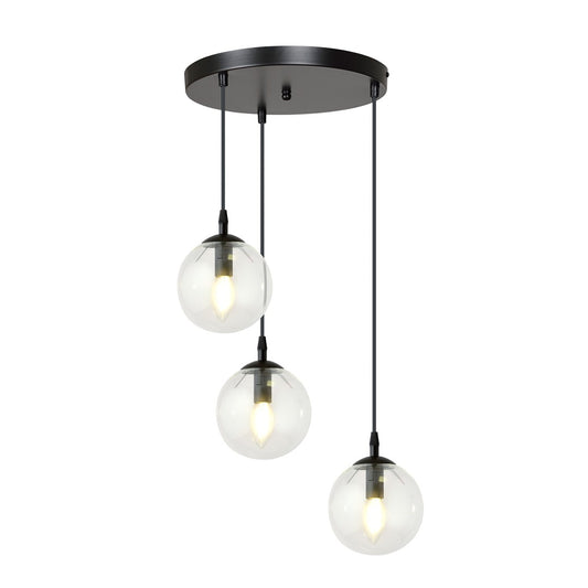 Loftlampe COSMO 3 Premium Gennemsigtig - Sort - Nordic Unique