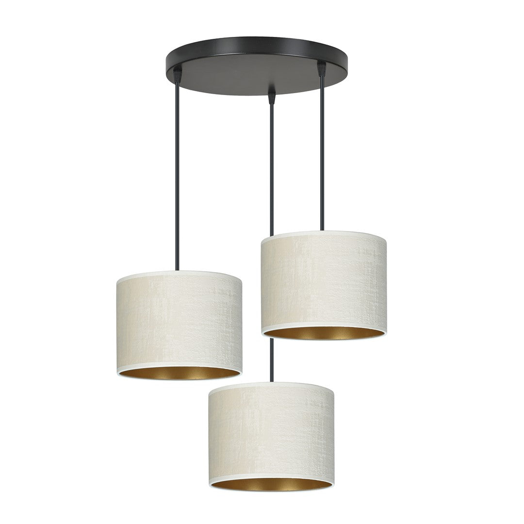 Loftlampe HILDE 3 Premium  - Sort / Hvid / Guld - Nordic Unique