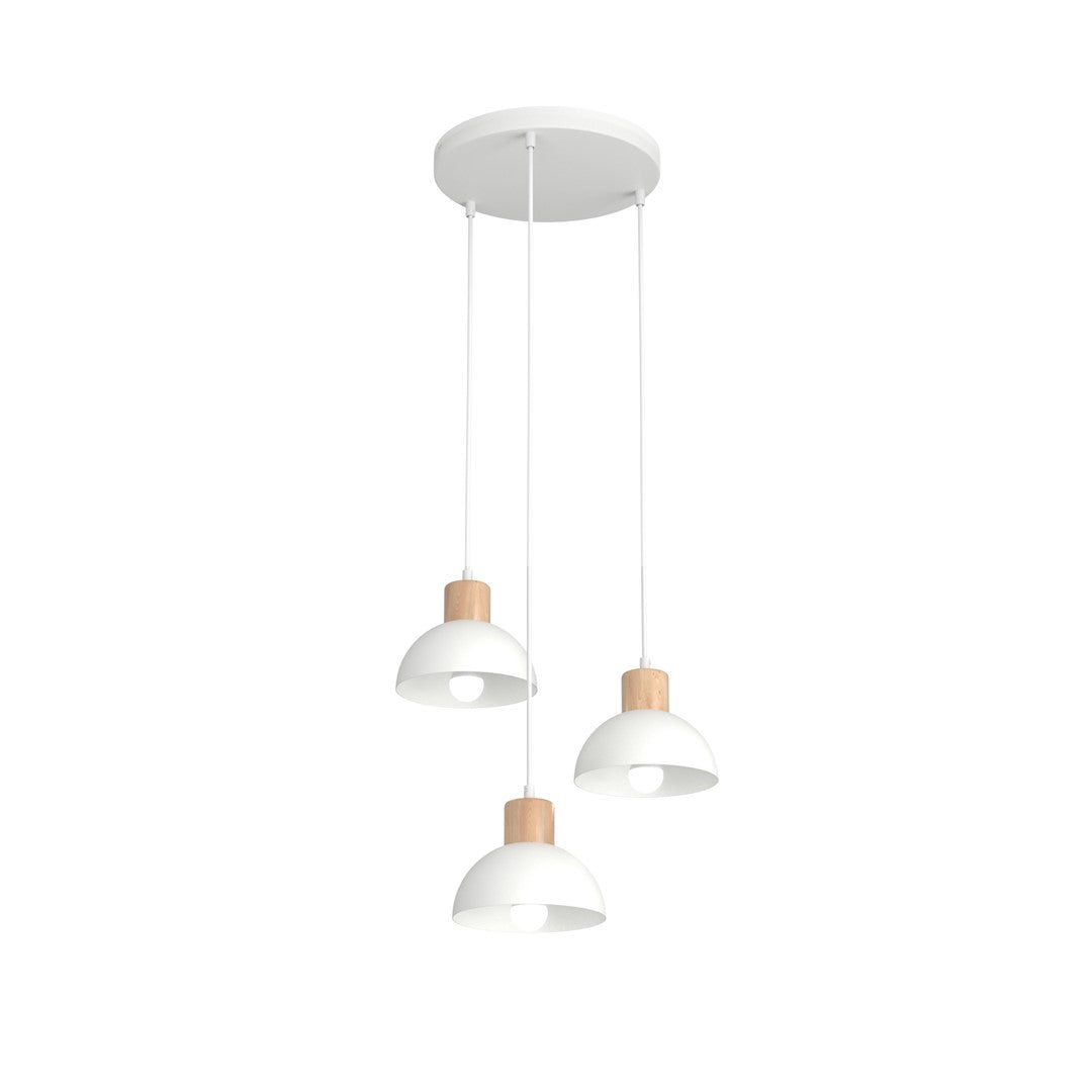 Loftlampe SECO 3 Premium - Hvid / Træ - Nordic Unique