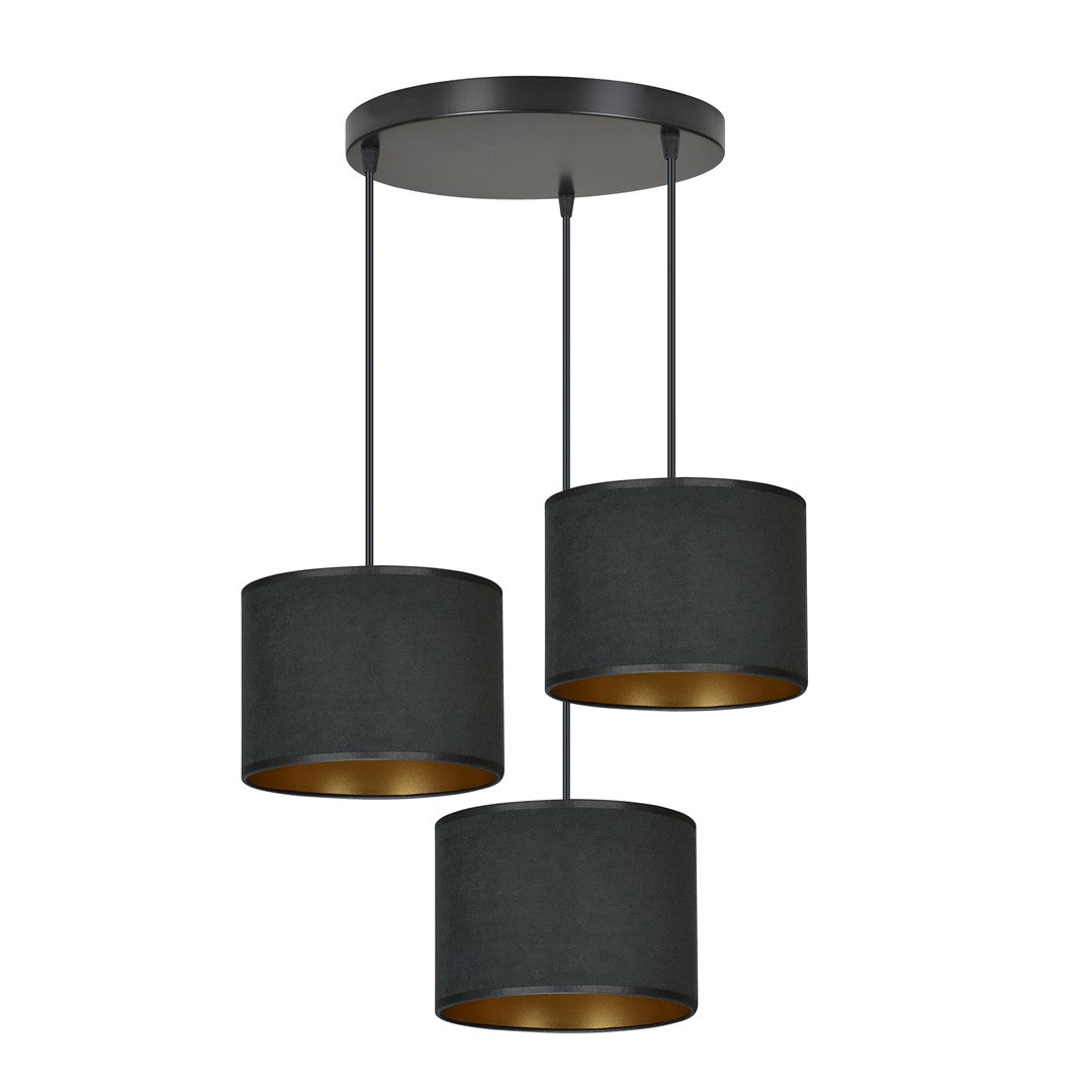 Loftlampe HILDE 3 BL Premium - Sort / Guld - Nordic Unique