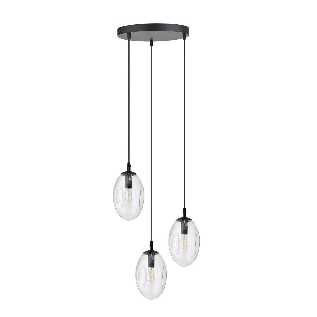 Loftlampe ASTRAL 3 Premium Gennemsigtig - Sort - Nordic Unique