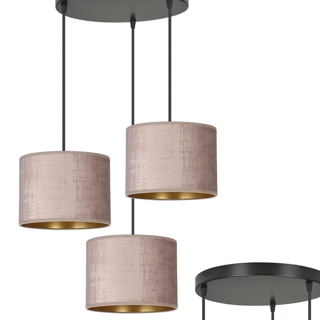 Loftlampe HILDE 3 Premium - Rosa / Guld / Sort - Nordic Unique