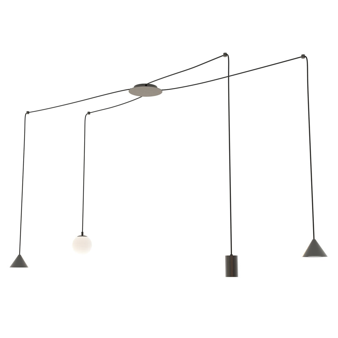 Loftlampe FUJI 4 - Sort - Nordic Unique