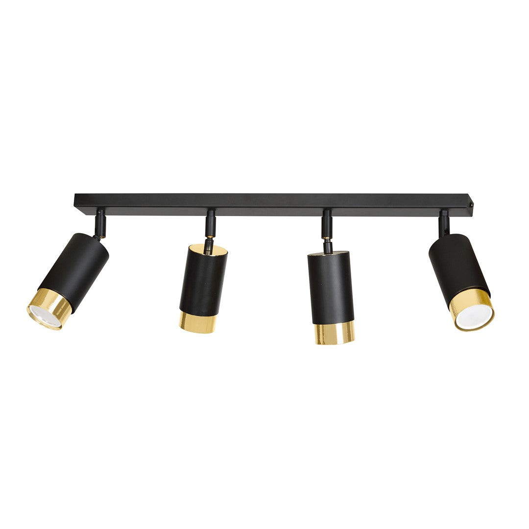 Loftlampe HIRO 4 - Sort / Guld - Nordic Unique