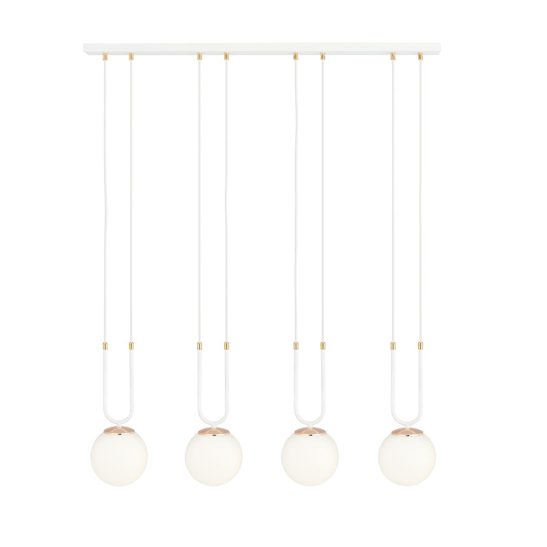 Loftlampe GLAM 4 - Hvid / Guld - Nordic Unique