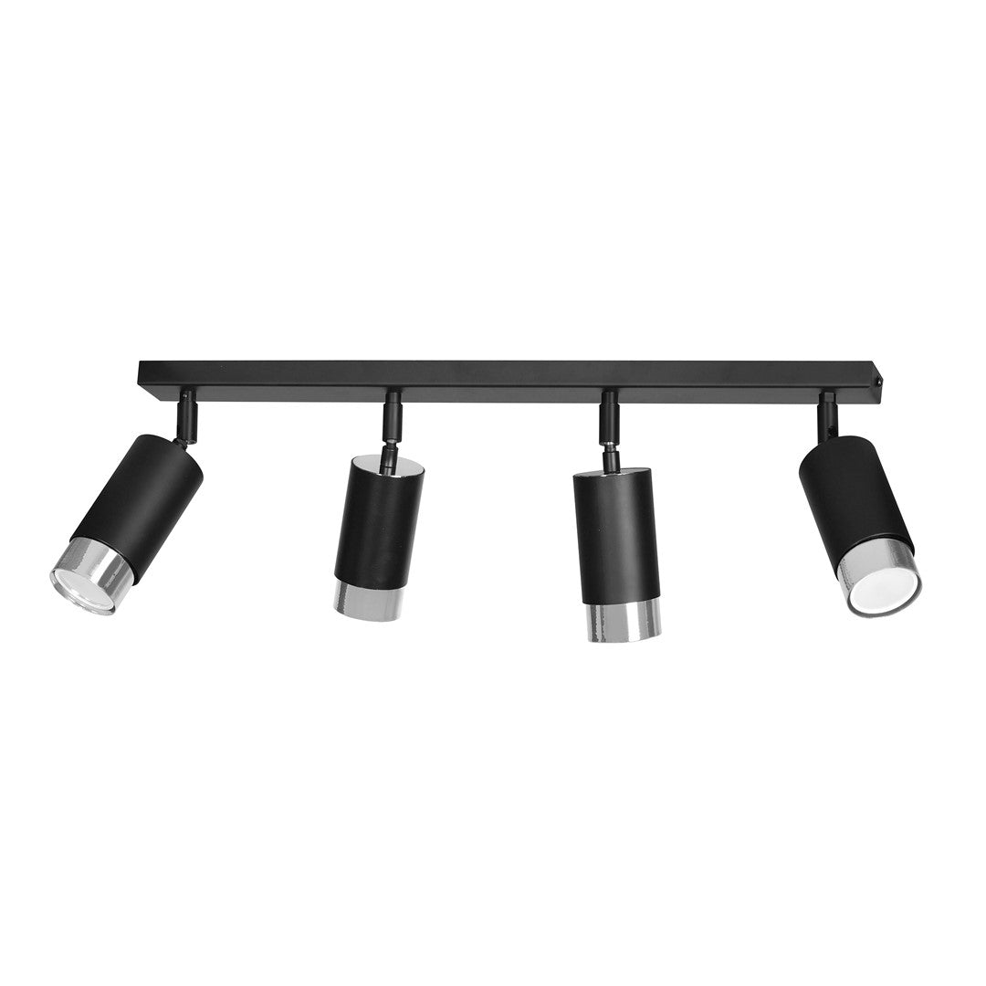 Loftlampe HIRO 4 - Sort / Krom - Nordic Unique