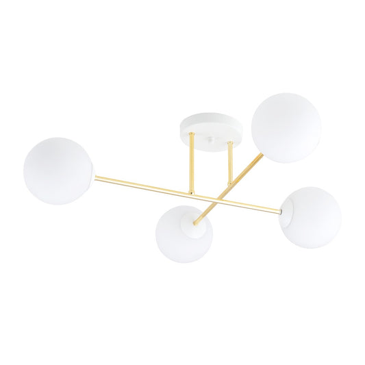 Loftlampe MAGNUM 4 - Hvid / Guld - Nordic Unique